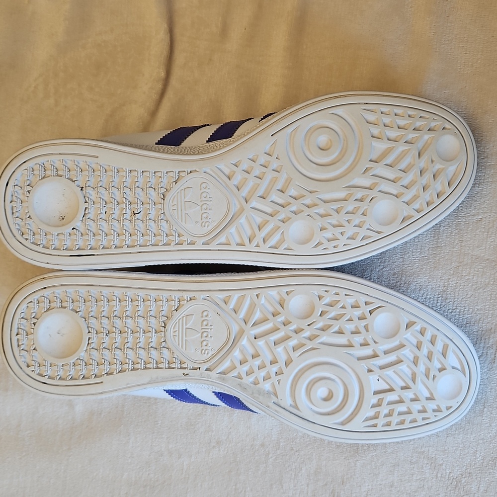 EUC Men's Adidas Munchen White and Purple Sneakers, Size 10 - Picture 6 of 7
